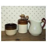 Miniature Stoneware Jug, Crock & Pitcher