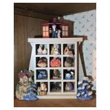 Miniature Bookcase Shadowbox w/ Figures 9ï¿½"W