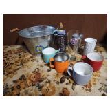 Mugs, Bubba Gump glass, world beer pail with