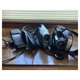 Lot of Camcorders Vintage, with Adapters and