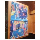 Arcade cloth sewn into bag shape