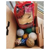 Box Lot of Yarn