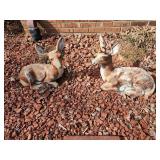 Concrete deer, show wear