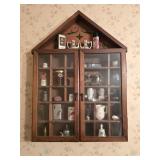Wooden Shadowbox w/ Contents 20"T 15"W