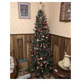 83" Christmas Tree w/ Lights & Ornaments