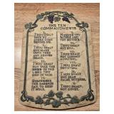 Resin Ten Commandments Plaque 11ï¿½"x 8"