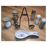 Wrought Iron Napkin Holder, Salt & Pepper