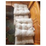 4 Satin chair cushions