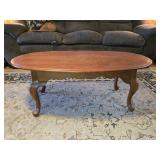 Wooden Oval Coffee Table 44ï¿½"L 26ï¿½"W 16"T