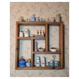 Wooden Shadowbox w/Contents