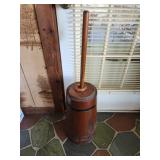 Wooden Butter Churn Banded  35ï¿½ tall  Primitive
