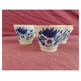 Vintage Royal Copenhagen blue flower tea cups.