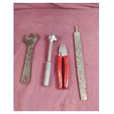 File, adjustable wrench and more......
