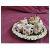 Miniature unicorn tea set