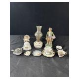 Lot of Colonial Nic Nacs and Tiny Tea Set P