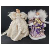 16" angel tree topper, 14.5" purple angel tree