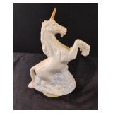 Vintage music box unicorn statue 9"