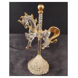 Vintage horse carousel figurine 7" tall