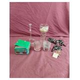 Candle holders, magnetic sculpture and