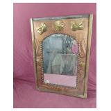 Brass-copper framed mirror 16 x 22.5
