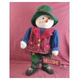 Standing stuffed snowman 25"