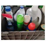 Tote with laundry detergent and more in a tote...