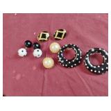 Black and white beaded earrings