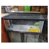Glass aquarium  with lid 30.5 x 12.5 x 13