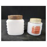 VINTAGE MILK GLASS  JOHNSON & JOHNSON COLD CREAM
