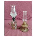 Vintage 2 small oil lamps