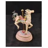 Vintage carousel horse figurine 5"