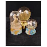 Vintage unicorn snow globes
