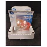 GE crystal clear 40W light bulbs. 4 total