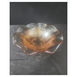 Jeannette Iridescent Iris ruffled fruit bowl