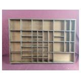 Wall hanging wood display case 24 x 2 x 16.5
