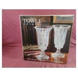 Towel Crystal pair of 24% lead crystal hurricanes