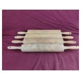 4 wood rolling pins