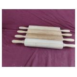 4 wood rolling pins