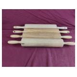 4 wood rolling pins