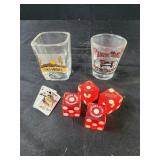 Las Vages shot glasses, virginal city Nevada shot