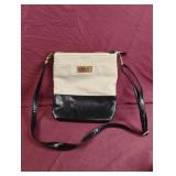 Black and cream purse