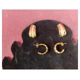 Gold colored earrings