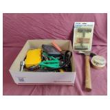 Tool lot including a hammer, screwdrivers, drill