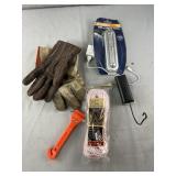 Lot of Miscellaneous Items - Gloves, LED Light,