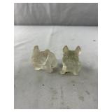 Glass Bulldog Figurines