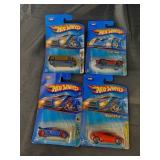 4 Hot wheels collectible cars