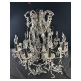 Ornate Crystal Chandelier 26" Height