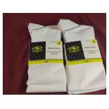 Soccer socks size M. 4 pairs white
