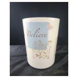 9.5" faith themed bathroom trash bin