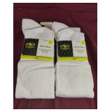 Soccer socks size L. 4 pairs white